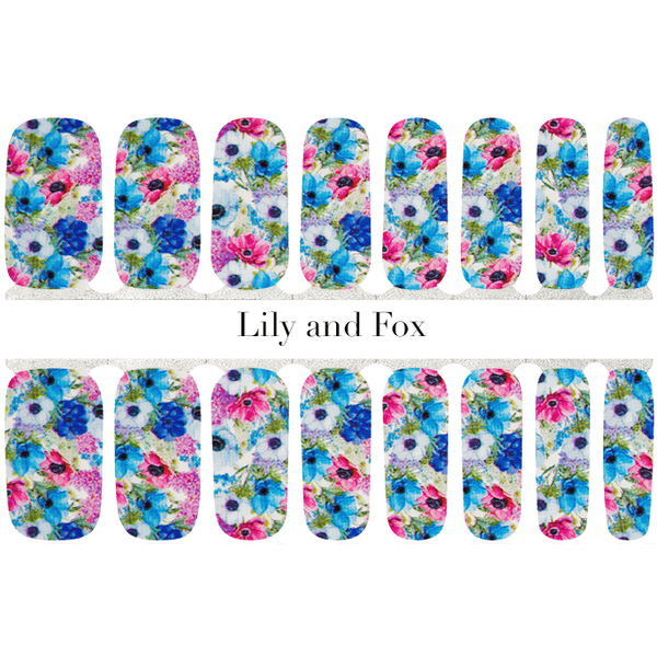 Lily and Fox - Nail Wrap - Watercolor Blossom
