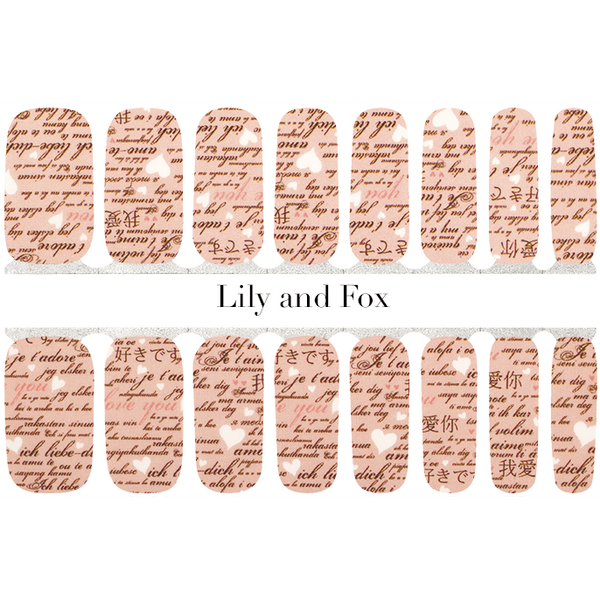 Lily And Fox - Nail Wrap - Love Scrolls