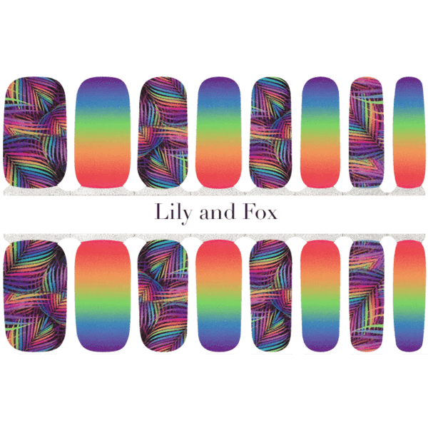 Lily and Fox - Nail Wrap - Neon Tropics