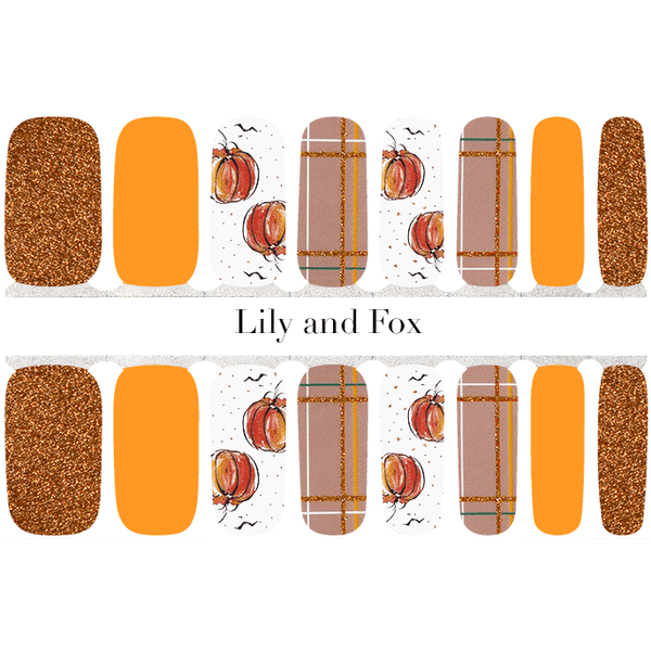 Lily And Fox - Nail Wrap - Let's Give Em Pumpkin To Talk About