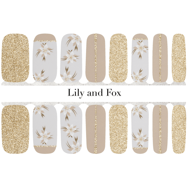 Lily And Fox - Nail Wrap - Golden Glamour