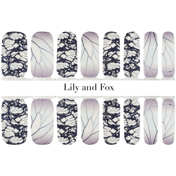 Lily and Fox - Nail Wrap - Fly High Little Butterfly