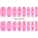 Lily and Fox - Nail Wrap - Lipstick Daisies