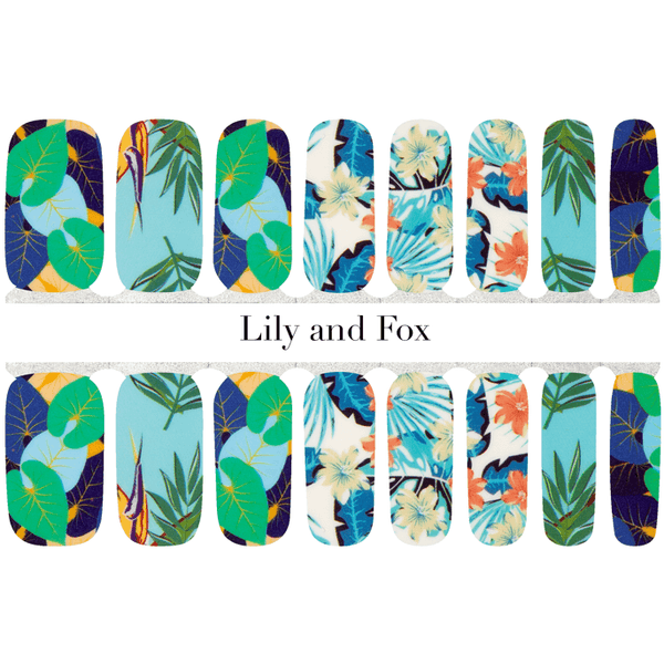 Lily and Fox - Nail Wrap - Tropical Oasis
