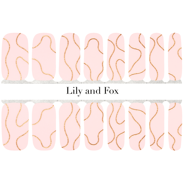 Lily and Fox - Nail Wrap - Golden Lines