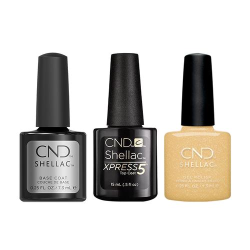 CND - Shellac Xpress5 Combo - Base, Top & Seeing Citrine (0.25 oz)