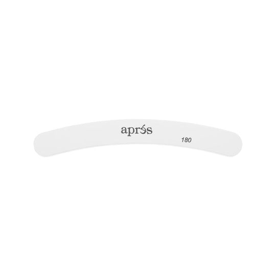 Apres - white nail file 100/180 grit - curve