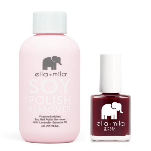 ella+mila - Soy Polish Remover & Wicked Red - .45oz