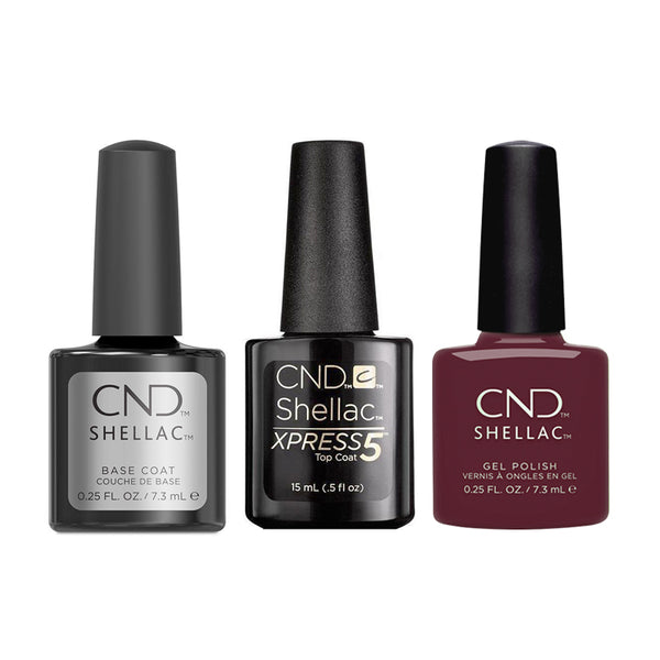 CND - Shellac Xpress5 Combo - Base, Top & Feel The Flutter (0.25 oz)