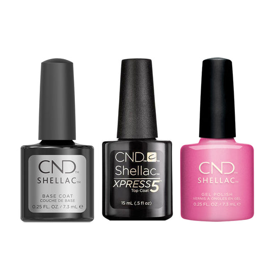 CND - Shellac Xpress5 Combo - Base, Top & Happy Go Lucky (0.25 oz)