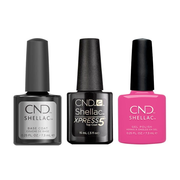 CND - Shellac Xpress5 Combo - Base, Top & In Lust (0.25 oz)