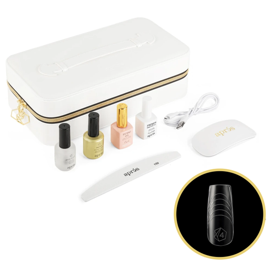 Apres - french manicure gel-x kit - natural square medium (330 pcs)