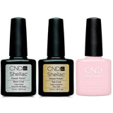 CND - Shellac Combo - Base, Top & Aurora