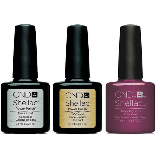 CND - Shellac Combo - Base, Top & Berry Boudier