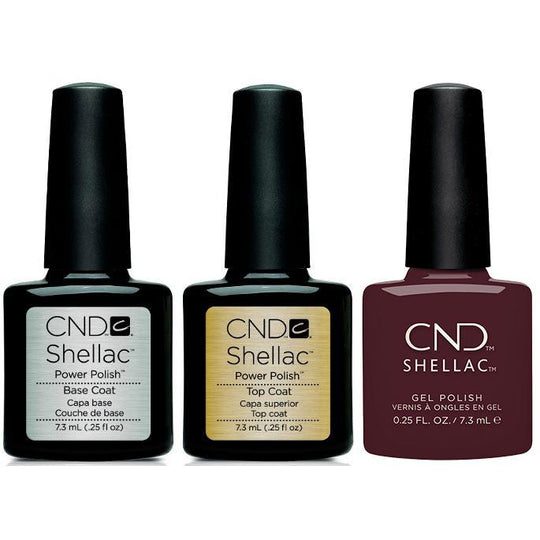 CND - Shellac Combo - Base, Top & Black Cherry