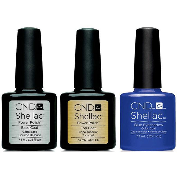 CND - Shellac Combo - Base, Top & Blue Eyeshadow