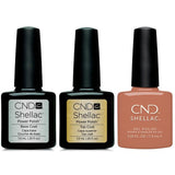 CND - Shellac Combo - Base, Top & Satin Slippers
