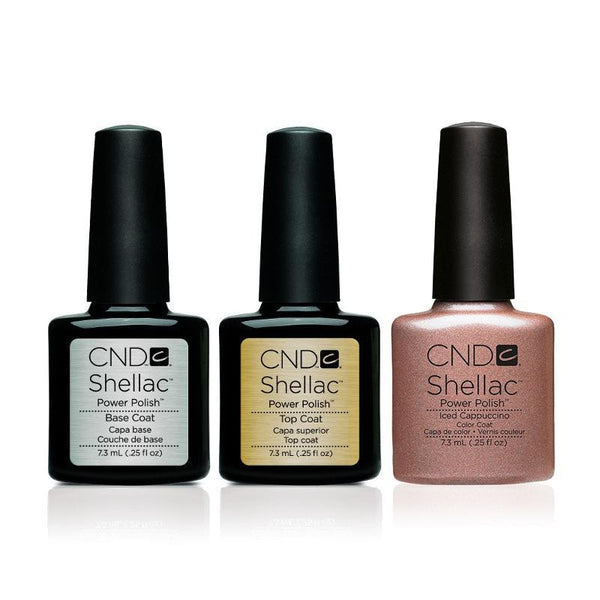 CND - Shellac Combo - Base, Top & Iced Cappucino