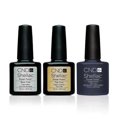 CND - Shellac Combo - Base, Top & Indigo Frock