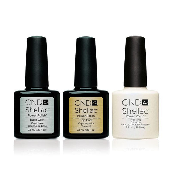 CND - Shellac Combo - Base, Top & Negligee – Sleek Nail