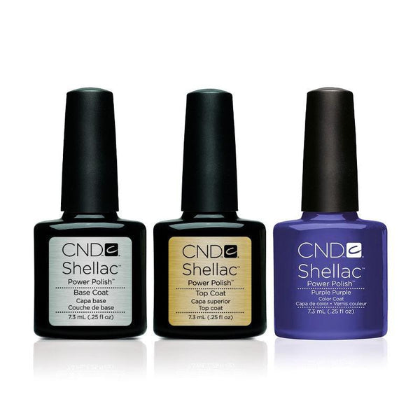CND - Shellac Combo - Base, Top & Purple Purple – Sleek Nail