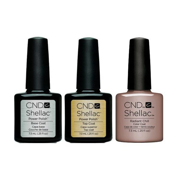 CND - Shellac Combo - Base, Top & Radiant Chill