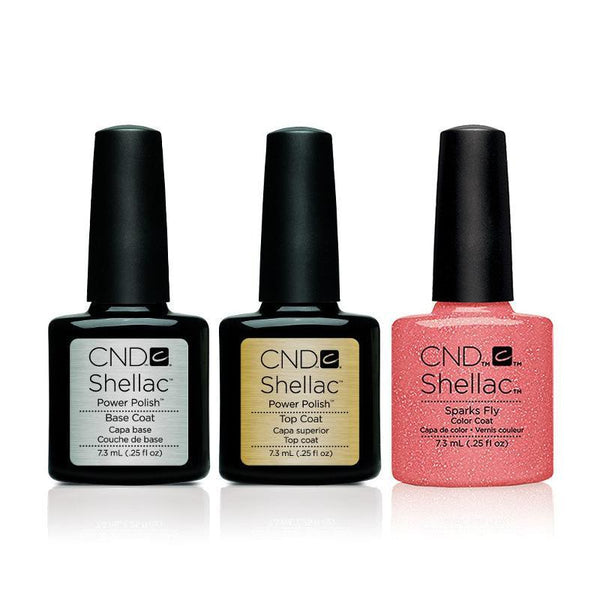 CND - Shellac Combo - Base, Top & Sparks Fly