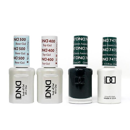 DND - Base, Top, Gel & Lacquer Combo - Aurora Green - #747