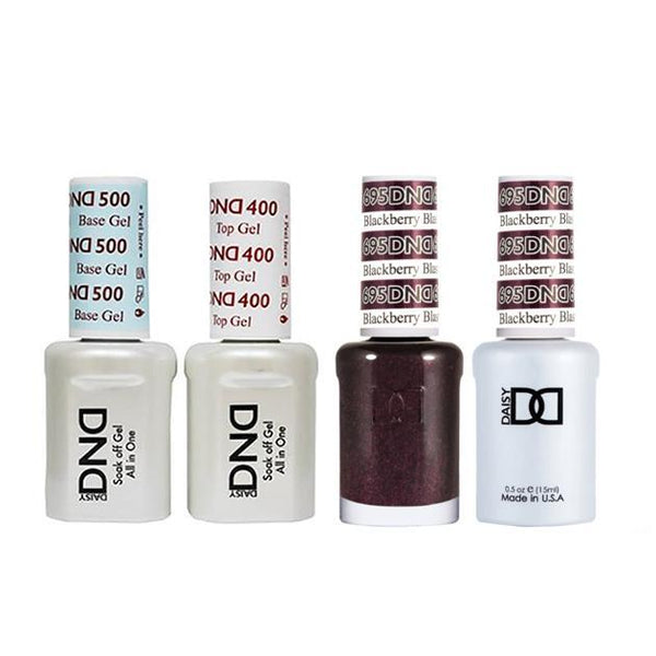 DND - Base, Top, Gel & Lacquer Combo - Blackberry Blast - #695