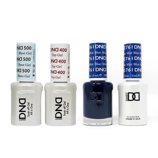 DND - Base, Top, Gel & Lacquer Combo - Blue Mist - #761