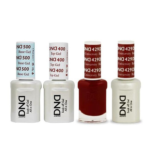 DND - Base, Top, Gel & Lacquer Combo - Boston University Red - #429