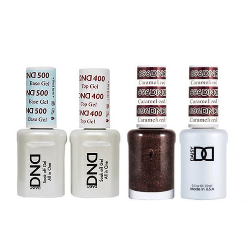 DND - Base, Top, Gel & Lacquer Combo - Caramelized Plum - #696
