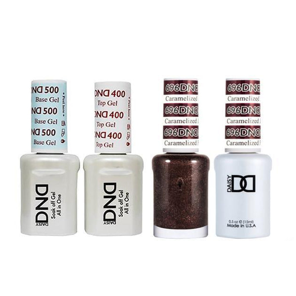 DND - Base, Top, Gel & Lacquer Combo - Caramelized Plum - #696