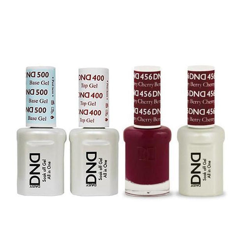 DND - Base, Top, Gel & Lacquer Combo - Cherry Berry - #456