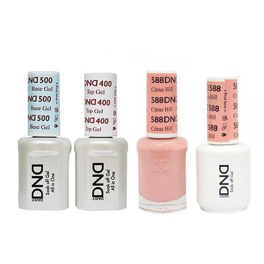 DND - Base, Top, Gel & Lacquer Combo - Citrus Hill - #588