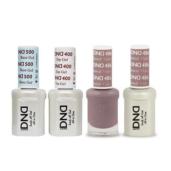 DND - Base, Top, Gel & Lacquer Combo - Classical Violet - #486