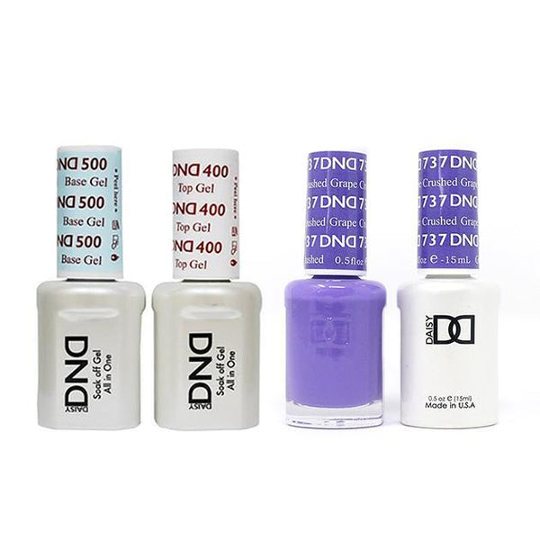 DND - Base, Top, Gel & Lacquer Combo - Crushed Grape - #737