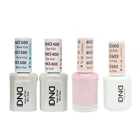 DND - Base, Top, Gel & Lacquer Combo - Dolce Pink - #603