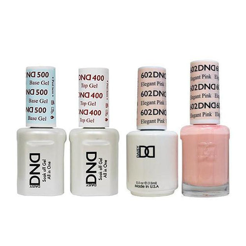 DND - Base, Top, Gel & Lacquer Combo - Elegant Pink - #602