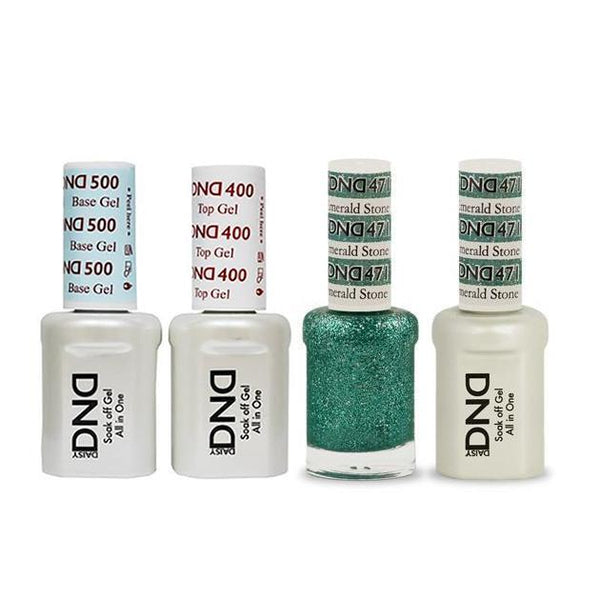 DND - Base, Top, Gel & Lacquer Combo - Emerald Stone - #471