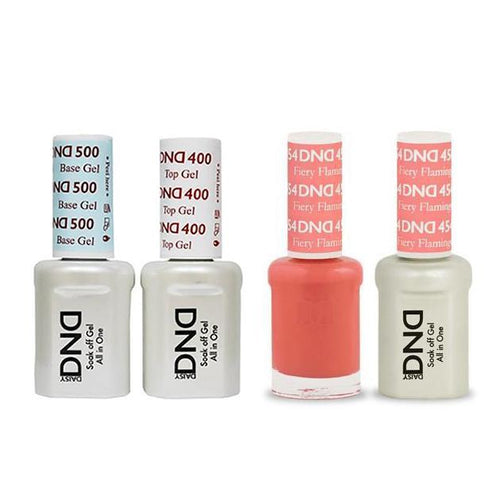 DND - Base, Top, Gel & Lacquer Combo - Fiery Flamingo - #454