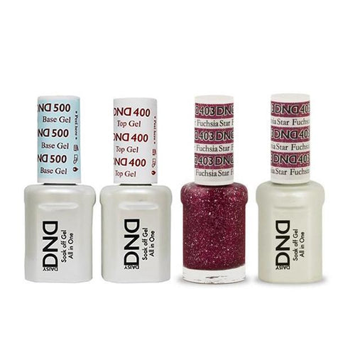 DND - Base, Top, Gel & Lacquer Combo - Fuchsia Star - #403
