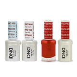 DND - Base, Top, Gel & Lacquer Combo - Gold in Red - #476