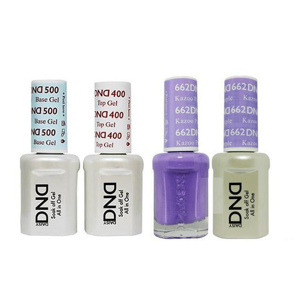 DND - Base, Top, Gel & Lacquer Combo - Kazo Purple - #662