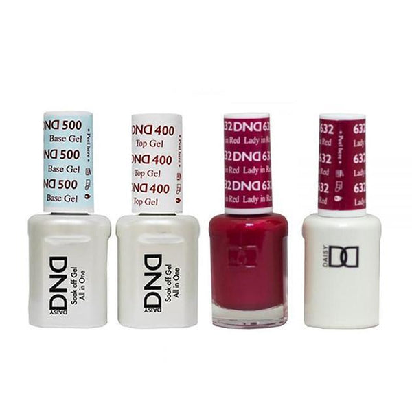 DND - Base, Top, Gel & Lacquer Combo - Lady In Red - #632