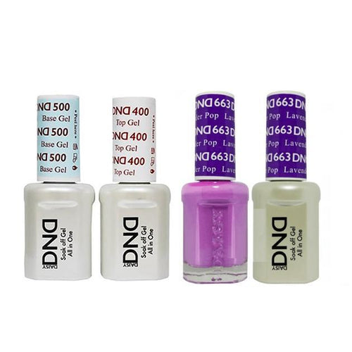 DND - Base, Top, Gel & Lacquer Combo - Lavender Pop - #663