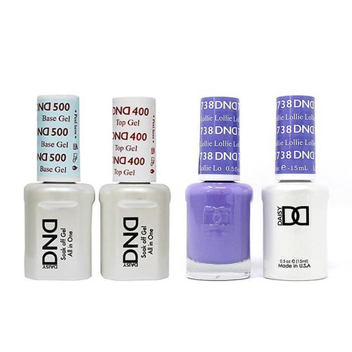 DND - Base, Top, Gel & Lacquer Combo - Lollie - #738
