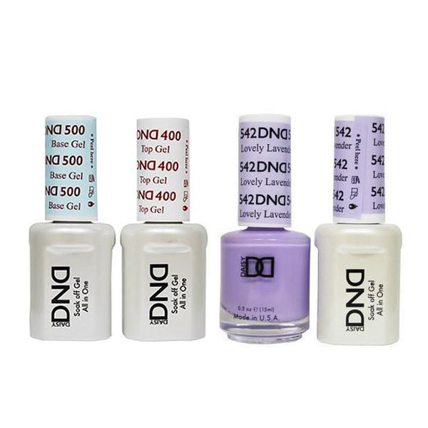 DND - Base, Top, Gel & Lacquer Combo - Lovely Lavender - #542