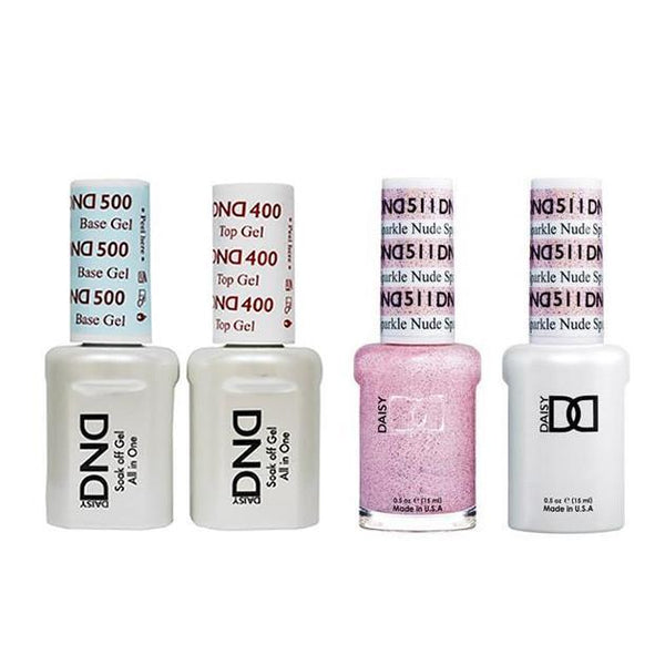 DND - Base, Top, Gel & Lacquer Combo - Nude Sparkle - #511