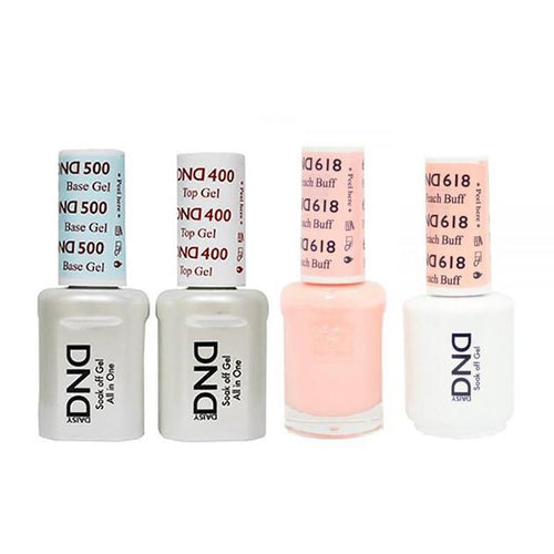 DND - Base, Top, Gel & Lacquer Combo - Peach Buff - #618